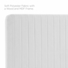 Milenna Channel Tufted Upholstered Fabric Full/Queen Headboard in White