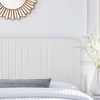 Milenna Channel Tufted Upholstered Fabric Full/Queen Headboard in White