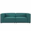 Mingle 2 Piece Upholstered Fabric Sectional Sofa Set