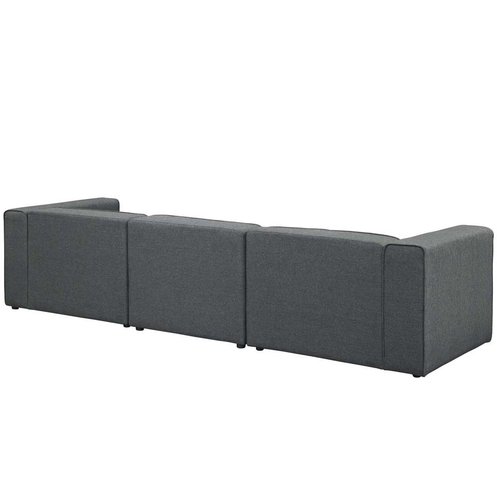 Mingle 4 Piece Upholstered Fabric Sectional Sofa Set Modern In Designs
