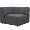 Mingle 7 Piece Upholstered Fabric Sectional Sofa Set in Gray