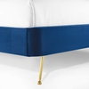 Mira Upholstered Performance Velvet Queen Platform Bed in Navy