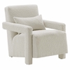 Mirage Boucle Upholstered Armchair in Ivory