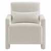 Mirage Boucle Upholstered Armchair in Ivory