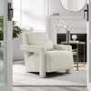 Mirage Boucle Upholstered Armchair in Ivory