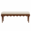 Mirette Scalloped Edge Striped Accent Bench