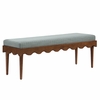 Mirette Scalloped Edge Striped Accent Bench