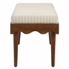 Mirette Scalloped Edge Striped Accent Bench