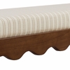 Mirette Scalloped Edge Striped Accent Bench