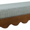 Mirette Scalloped Edge Striped Accent Bench