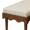 Mirette Scalloped Edge Striped Accent Bench