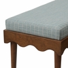 Mirette Scalloped Edge Striped Accent Bench