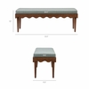 Mirette Scalloped Edge Striped Accent Bench