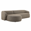 Monica 2 Piece Left Facing Boucle Fabric Modular Sofa with Chaise