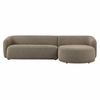 Monica 2 Piece Right Facing Boucle Fabric Modular Sofa with Chaise