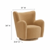 Montrose Wingback Sherpa Swivel Accent Chair