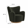 Montrose Wingback Sherpa Swivel Accent Chair
