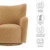Montrose Wingback Sherpa Swivel Accent Chair