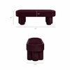 Mossi Oval Performance Velvet Accent Bench