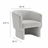 Muse Boucle Fabric Barrel Accent Chair