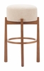Nade Barstool Set of 2 in Beige & Walnut