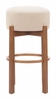 Nade Barstool Set of 2 in Beige & Walnut