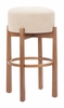 Nade Barstool Set of 2 in Beige & Walnut