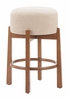 Nade Counter Stool Set of 2 in Beige & Walnut