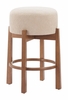 Nade Counter Stool Set of 2 in Beige & Walnut