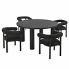 Nautica 5-Piece Round Outdoor Patio Aluminum Dining Table and Chairs Set