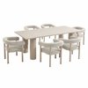 Nautica 7-Piece Rectangular Outdoor Patio Aluminum Dining Table and Chairs Set