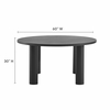 Nautica Outdoor Patio 60" Round Aluminum Dining Table