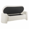 Nebula Boucle Upholstered Bench in Ivory