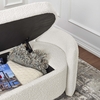 Nebula Boucle Upholstered Bench in Ivory