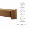 Nebula Upholstered Performance Velvet Bench in Cognac