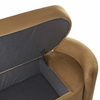 Nebula Upholstered Performance Velvet Bench in Cognac