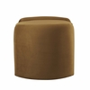 Nebula Upholstered Performance Velvet Ottoman in Cognac