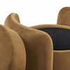 Nebula Upholstered Performance Velvet Ottoman in Cognac