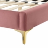 Neena Performance Velvet King Bed in Dusty Rose
