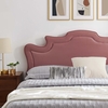Neena Performance Velvet King Bed in Dusty Rose