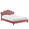 Neena Performance Velvet King Bed-MOD-6840 in Dusty Rose