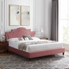 Neena Performance Velvet King Bed-MOD-6840 in Dusty Rose