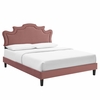 Neena Performance Velvet King Bed-MOD-6845 in Dusty Rose
