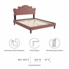 Neena Performance Velvet King Bed-MOD-6845 in Dusty Rose