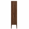 Nell 71" Glass Door Tall Display Storage Cabinet in Walnut