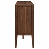 Nell 72" Glass Door Sideboard Storage Display Cabinet in Walnut
