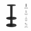 Neo 15 Inch Round Indoor - Outdoor Patio Patio Wood Bar Stools