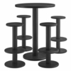 Neo 3-Piece Round Indoor - Outdoor Patio Patio Wood Bar Table And Stool Set