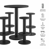 Neo 3-Piece Round Indoor - Outdoor Patio Patio Wood Bar Table And Stool Set