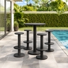 Neo 3-Piece Round Indoor - Outdoor Patio Patio Wood Bar Table And Stool Set